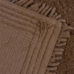 Brown Solid Cotton Shaggy Floor Runner