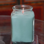 Blue Mint Scented Glass Aroma Jar Candle