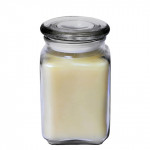 White Scented Glass Jar Aroma Candle