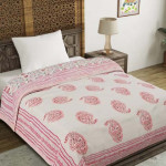 Unisex Pink Blankets Quilts and Dohars