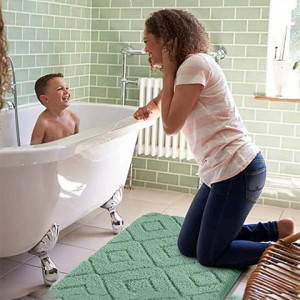 RM Handloom Bath Rug Soft Fluffy and Absorbent Anti-Slip Bathroom Mat